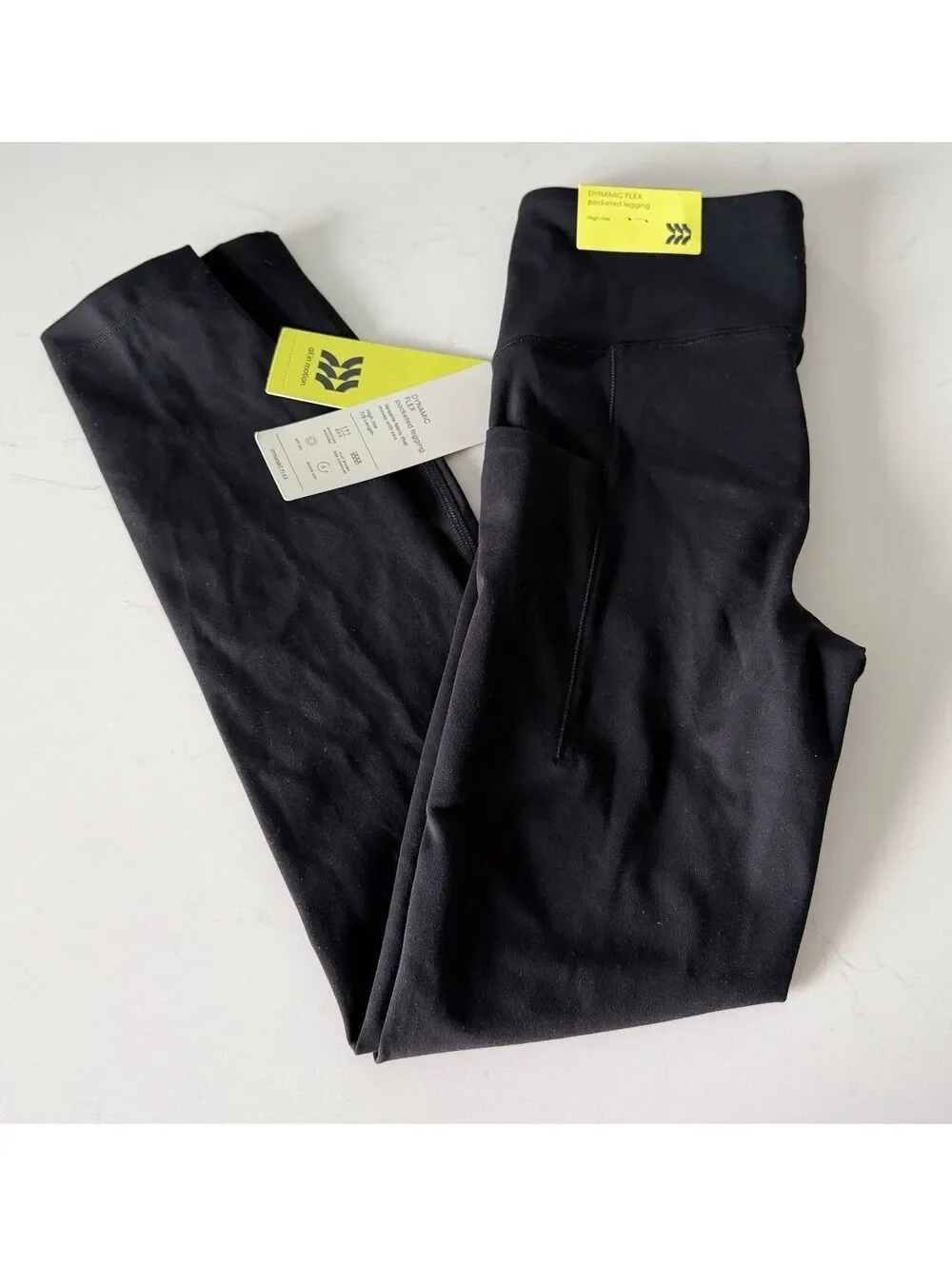 All in Motion Black Dynamic Flex Pocketed UPF 50+ 7/8 Leggings Women Size XS